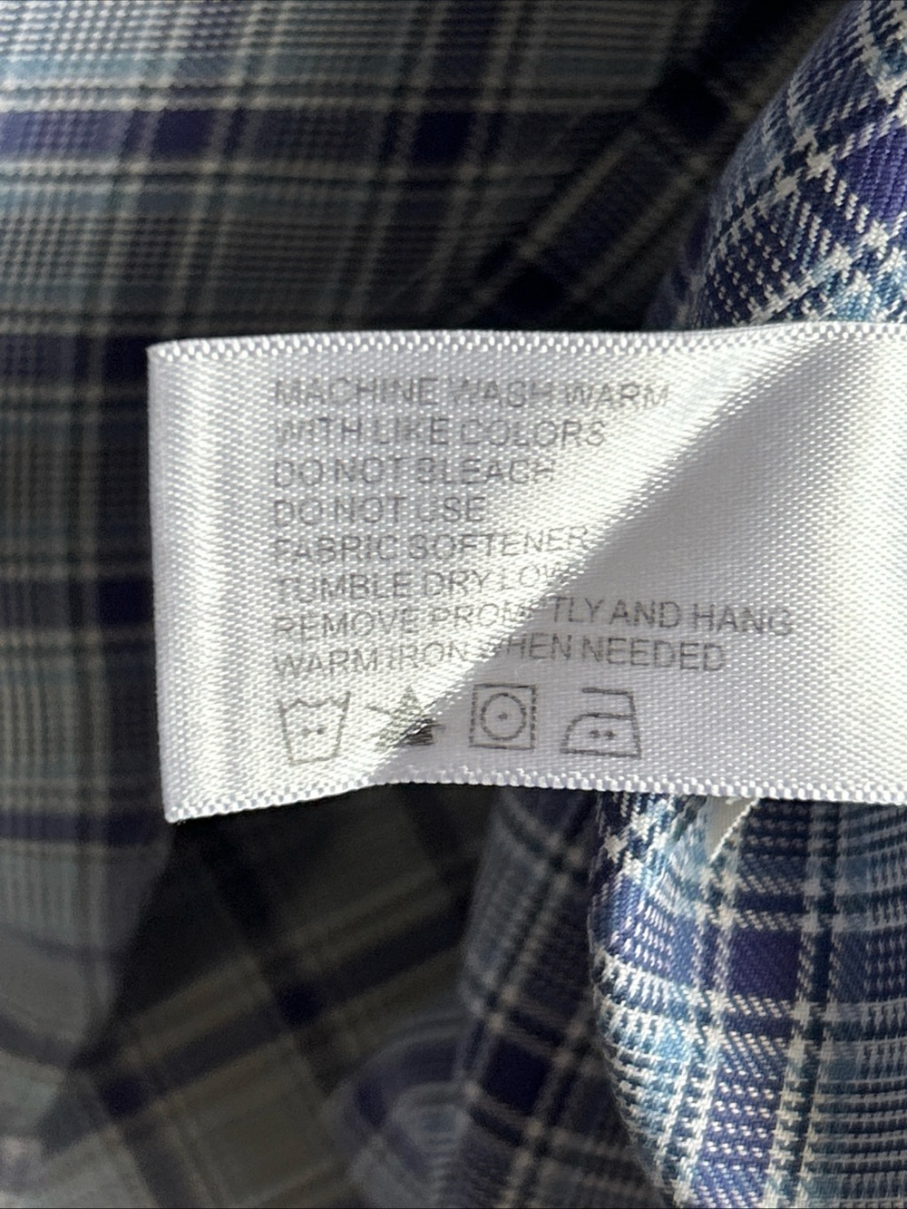 Orvis Wrinkle Free Purple/Gray Button Down Plaid 100% Cotton Casual Men's Size M - Picture 8 of 11
